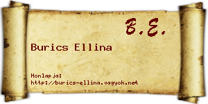 Burics Ellina névjegykártya